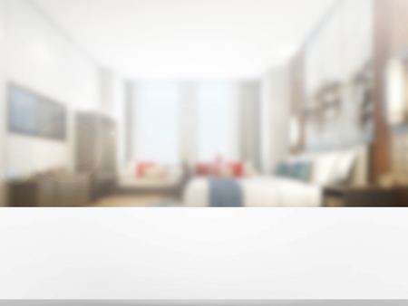 top wood table with Blur Backgroundの写真素材