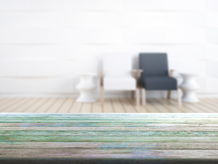 top wood table with Blur Backgroundの写真素材