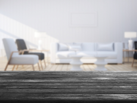 top wood table with Blur Backgroundの写真素材
