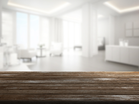 top wood table with Blur Backgroundの写真素材