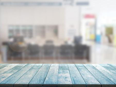 top wood table with Blur Backgroundの写真素材