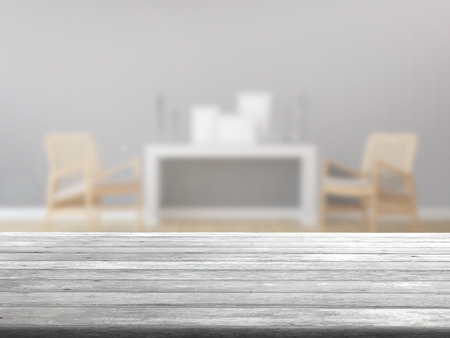 top wood table with Blur Backgroundの写真素材