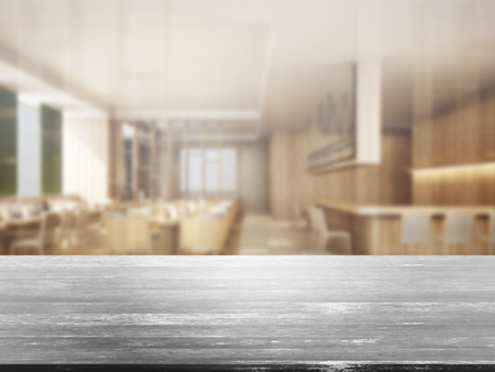 top wood table with Blur Backgroundの写真素材
