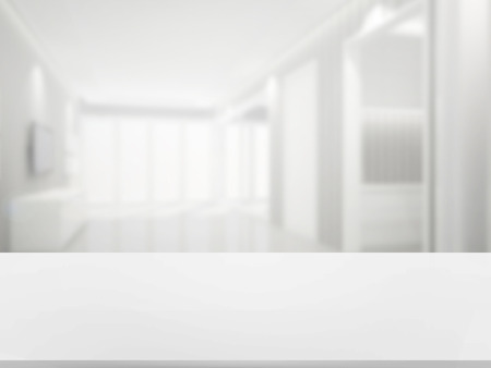 top wood table with Blur Backgroundの写真素材