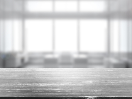 top wood table with Blur Backgroundの写真素材