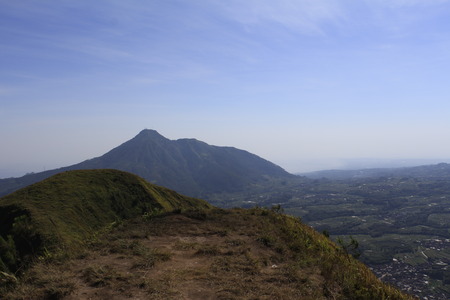 peak of the hillの写真素材