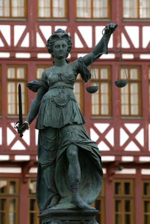 Lady Justice in Frankfurt, Germany.の写真素材