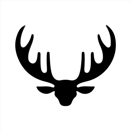 Elegant deer silhouettes in various poses, set against a white backdrop. Ideal for nature-themed artwork or design projectsのイラスト素材