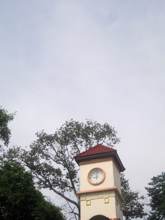 Sky backgrounds, clock tower viewの写真素材