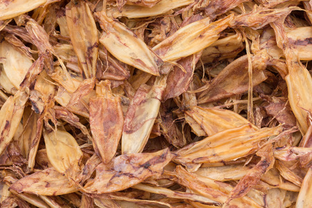 Dry squid is rich of protein and storage very long time.