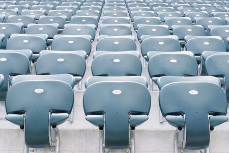 Stadium seats with vintage tone.の写真素材