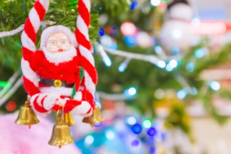 Blurred colorfull christmas for background.の写真素材