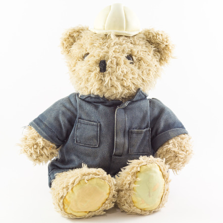 Toy teddy bear isolated on white background