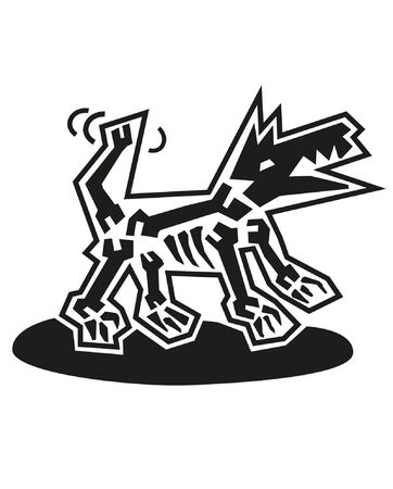X-ray dog illustration ââon white background.のイラスト素材