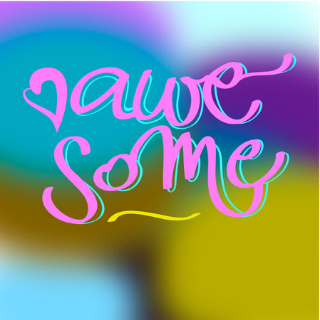 Hand drawn design element  isolated on colorful background.のイラスト素材