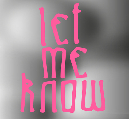 Handwritten lettering design of let me know textのイラスト素材