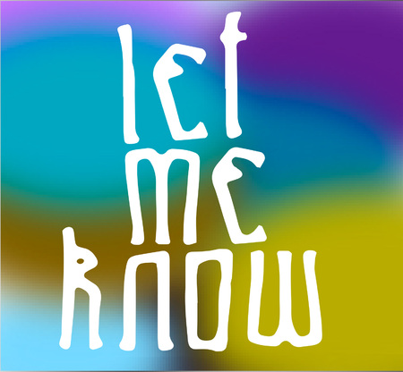 Handwritten lettering design of let me know textのイラスト素材
