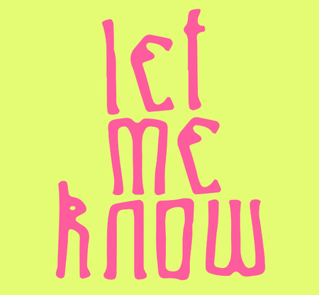Handwritten lettering design of let me know textのイラスト素材