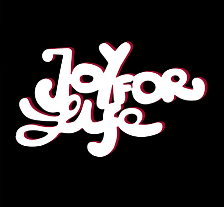 Modern brush calligraphy. Handwritten lettering hand drawn design elements. Modern icon joy for life.のイラスト素材
