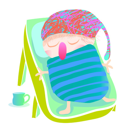 Children's drawing elf isolated on background, icon symbol for your web site design, icon, poster. Vector illustration.のイラスト素材