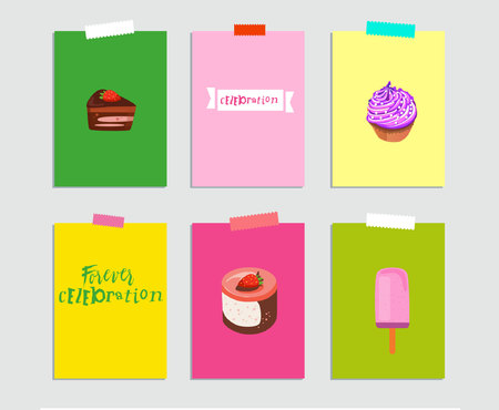 Sign: celebration. Vector illustration of bright color background with flower, sign, 40, minimal dynamic cover design. Poster template, celebration card, invitation card.のイラスト素材