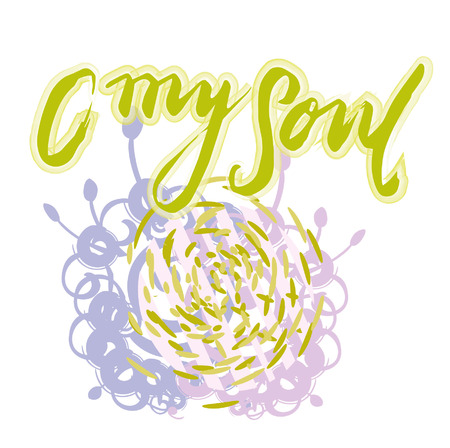 Sign O my soul, icon for your web, label, icon, dynamic design. Hand drawn design elements. Vector illustration.のイラスト素材