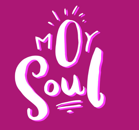 Sign O my soul, icon for your web, label, icon, dynamic design. Hand drawn design elements. Vector illustration.のイラスト素材