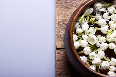 White jasmine flower with spa conceptの写真素材