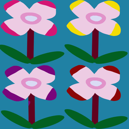 Flower pattern. Seamless background with flowers. Floral pattern.の写真素材