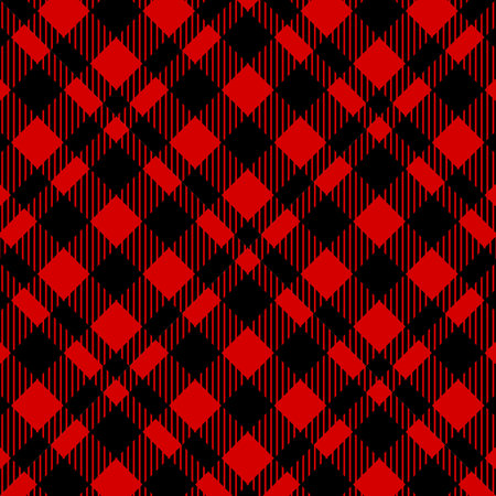 Red and Black Tartan Plaid Scottish Seamless Pattern. Texture from tartan, plaid, tablecloths, shirts, clothes, dresses, bedding, blankets and other textile.の写真素材