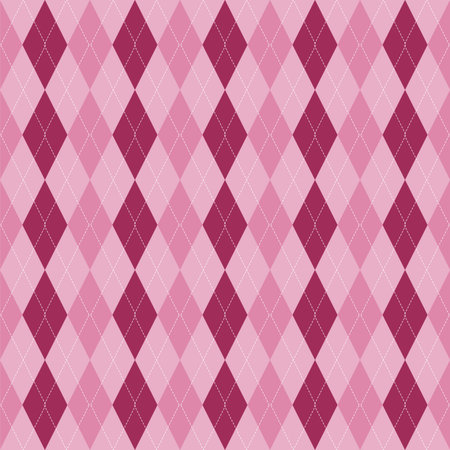 Seamless argyle pattern. Pink background.の写真素材