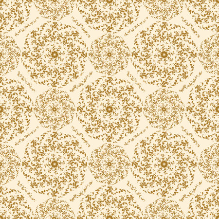 Seamless pattern with decorative elements. Hand-drawn background.の写真素材