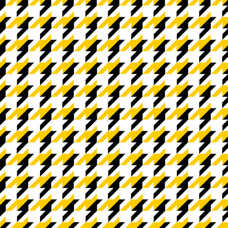 Seamless tartan pattern with black and yellow arrows.の写真素材