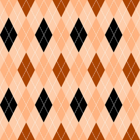 Seamless argyle pattern, background in brown and black.の写真素材