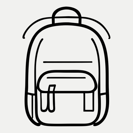 Backpack icon. Outline illustration of backpack icon for web. Generative AIの素材
