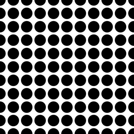 Seamless Circle Pattern. Black and White Background. Regular Textureの写真素材