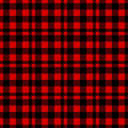 Red and Black Tartan Plaid Scottish Seamless Pattern. Texture from tartan, plaid, tablecloths, shirts, clothes, dresses, bedding, blankets and other textile.の写真素材