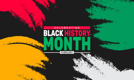 Black History Month. African American History month. celebrated in February and October in US, Canada, UK, Africa, Ireland. Pattern classic color background use to banners, cards, posters, bookのイラスト素材