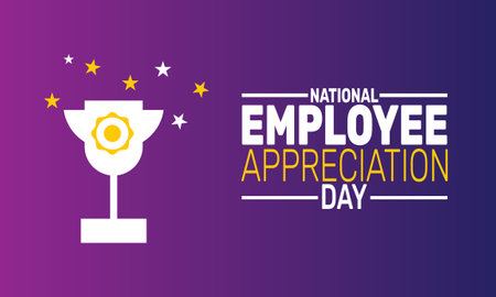 National Employee Appreciation Day. This holiday-themed design is perfect for backgrounds, banners, greeting cards, posters with text inscription, Classic social media posts.のイラスト素材
