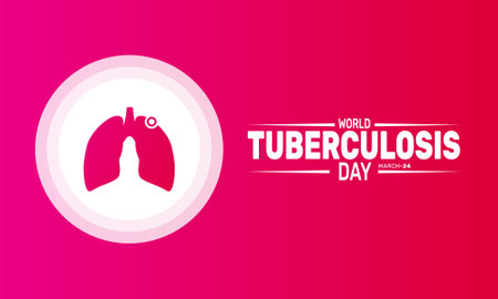 World Tuberculosis Day is celebrated in March 24. This holiday-themed design is perfect for backgrounds, banners, greeting cards, posters with text inscription, Classic social media posts.のイラスト素材