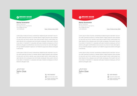 Modern Creative and Clean business style letterhead bundle of your corporate project design. vector and illustration. corporate letterhead.のイラスト素材