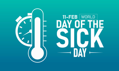 World Day of the Sick Poster Banner and Background Design Template Featuring Our Lady of Lourdes...