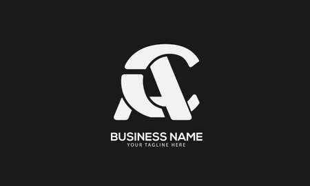CA or AC sports creative abstract monogram vector logo templateのイラスト素材