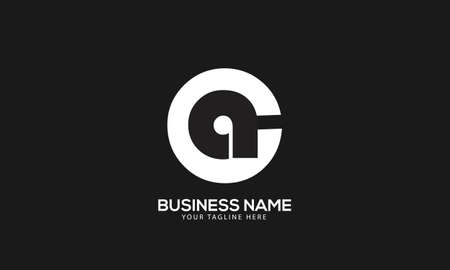 CA or AC creative abstract monogram vector logo templateのイラスト素材
