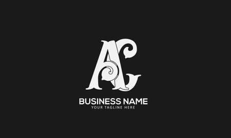 Alphabet AC or CA initial fish abstract monogram vector logo templateのイラスト素材