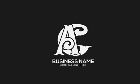 Alphabet AC or CA initial fish abstract monogram vector logo templateのイラスト素材