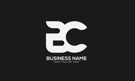 Alphabet BC or CB abstract monogram vector logo templateのイラスト素材