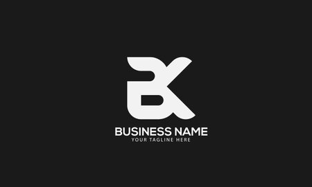 Alphabet BK or KB abstract monogram vector logo templateのイラスト素材