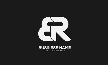 Alphabet BR or RB abstract monogram vector logo templateのイラスト素材
