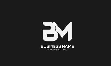 Alphabet BM or MB abstract monogram vector logo templateのイラスト素材